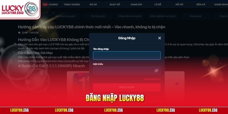 Đăng Nhập Lucky88