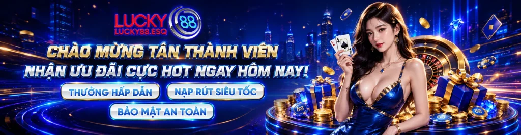 lucky88 chào mừng thành viên mới banner